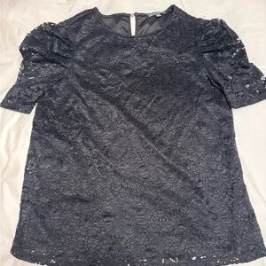 Adrianna Papell Black Lace Women's Top
